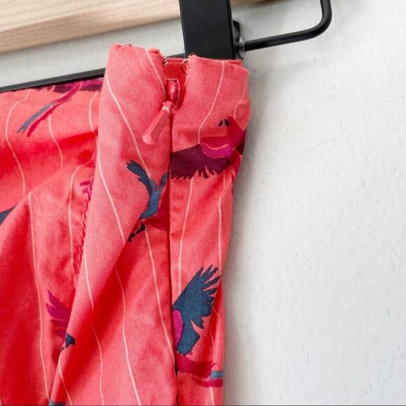 Free People Strapless Coral Parrot Dress - Picture 11 of 12